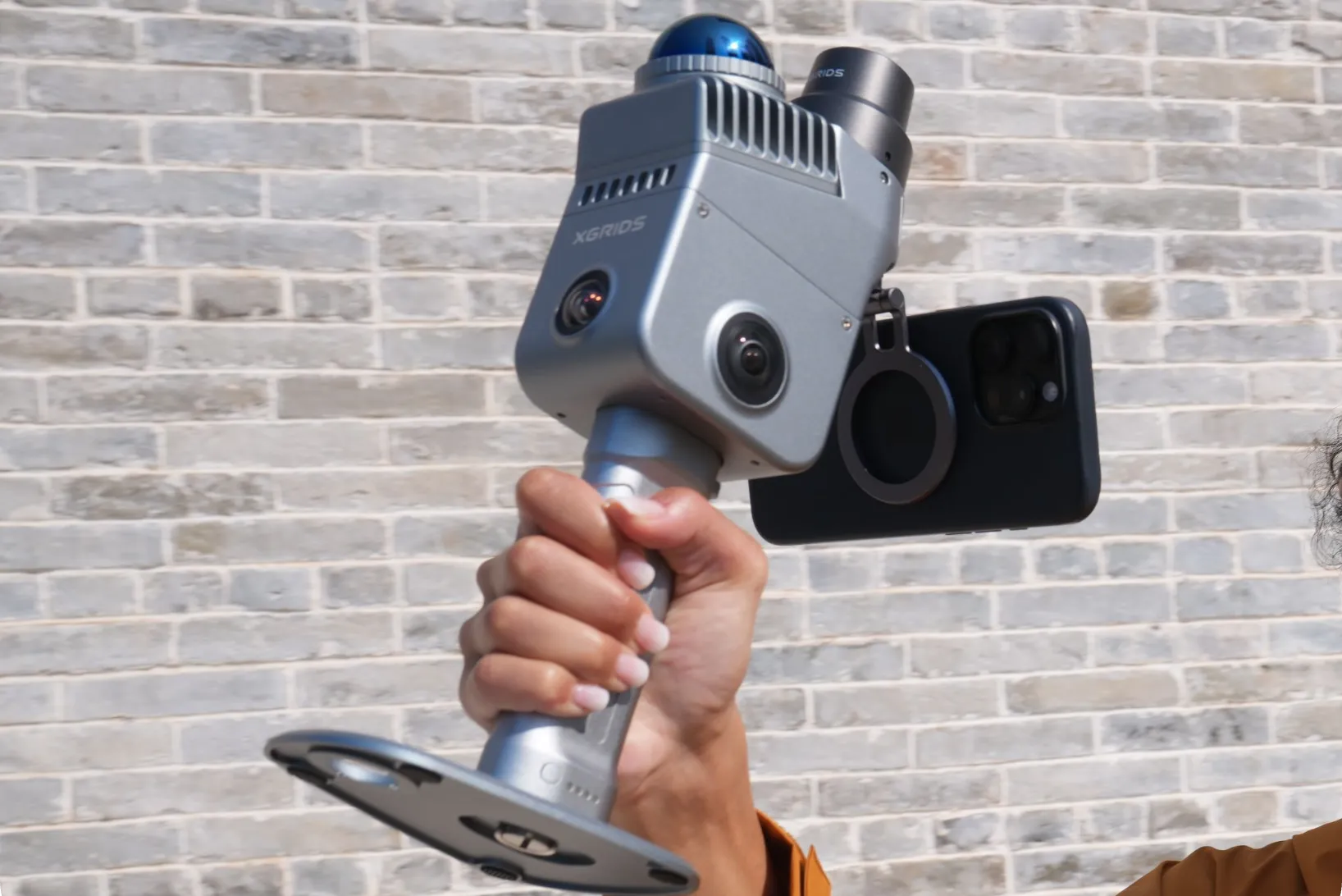 Detailopname van de professionele SLAM handscanner voor 3D opmetingen